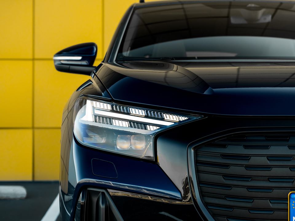 Vernieuwde Audi Q4 e-tron 2023 koplamp